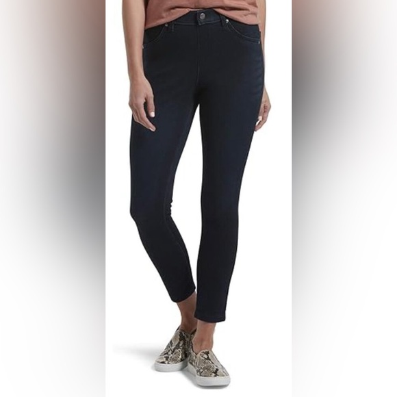 HUE High-Waist Ultra Soft Denim Leggings Black XL 16/18 - Picture 1 of 6